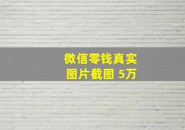 微信零钱真实图片截图 5万